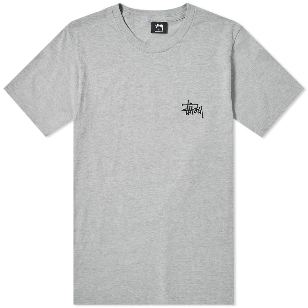 Stussy Basic Stussy Tee Grey Heather | END.