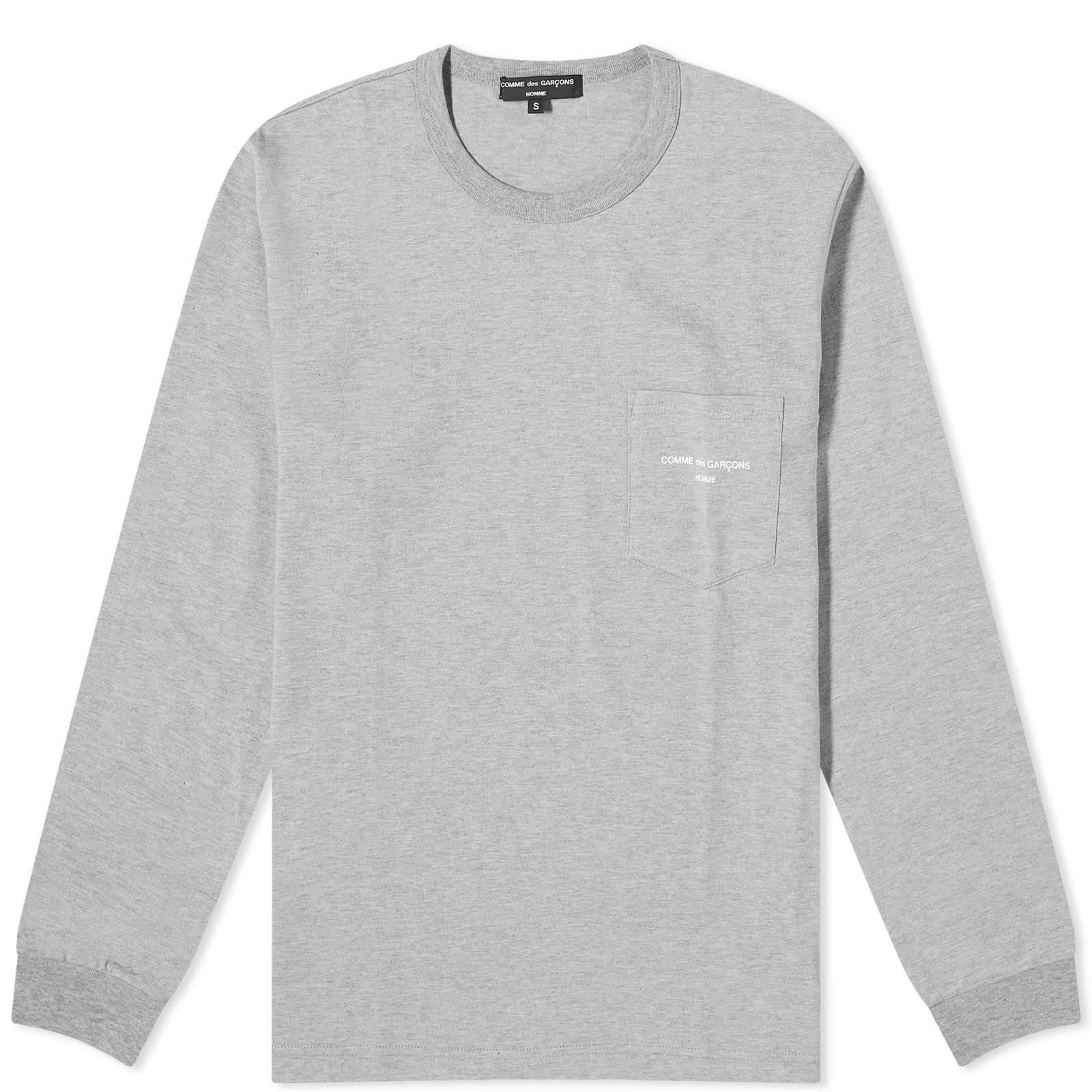 Comme Des Garçons Homme Long Sleeve Pocket Logo T-Shirt Top