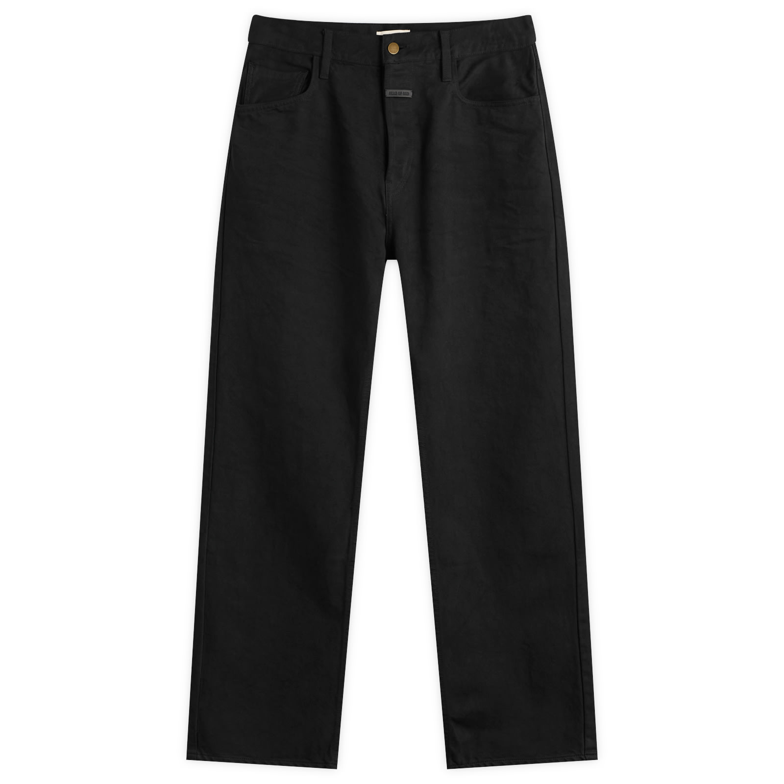 Fear of God Men’s Straight 5 Pocket Jeans Rinsed Black