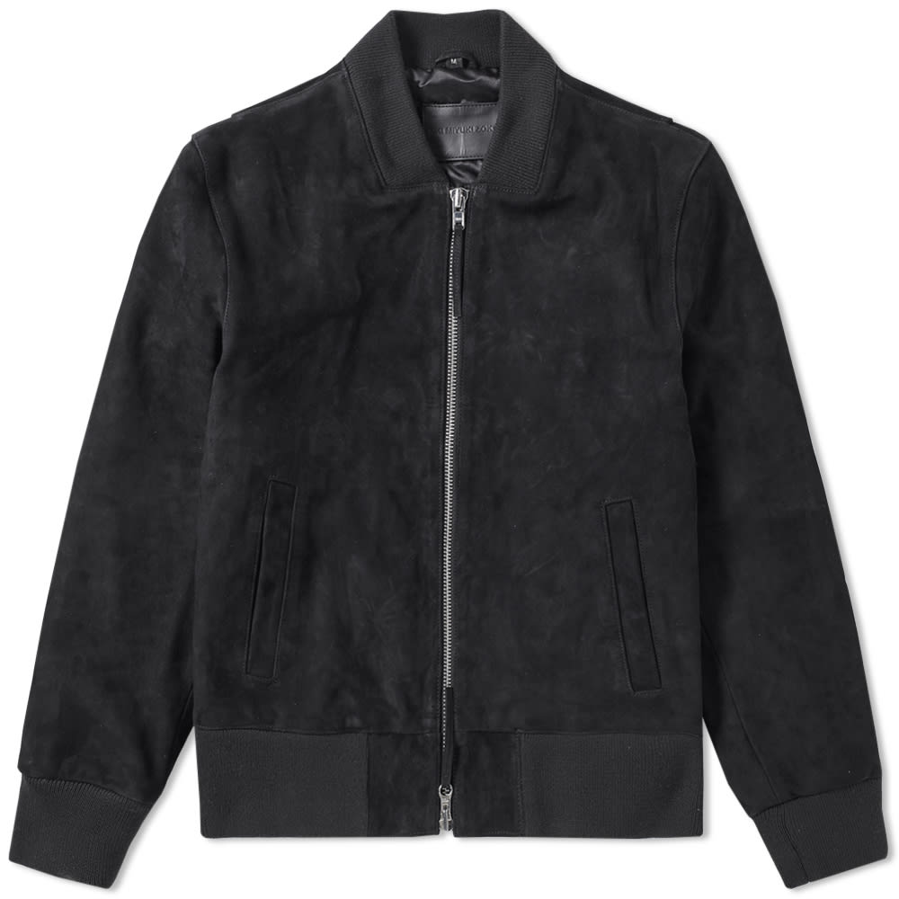 MKI Thick Suede Bomber Jacket Black | END.