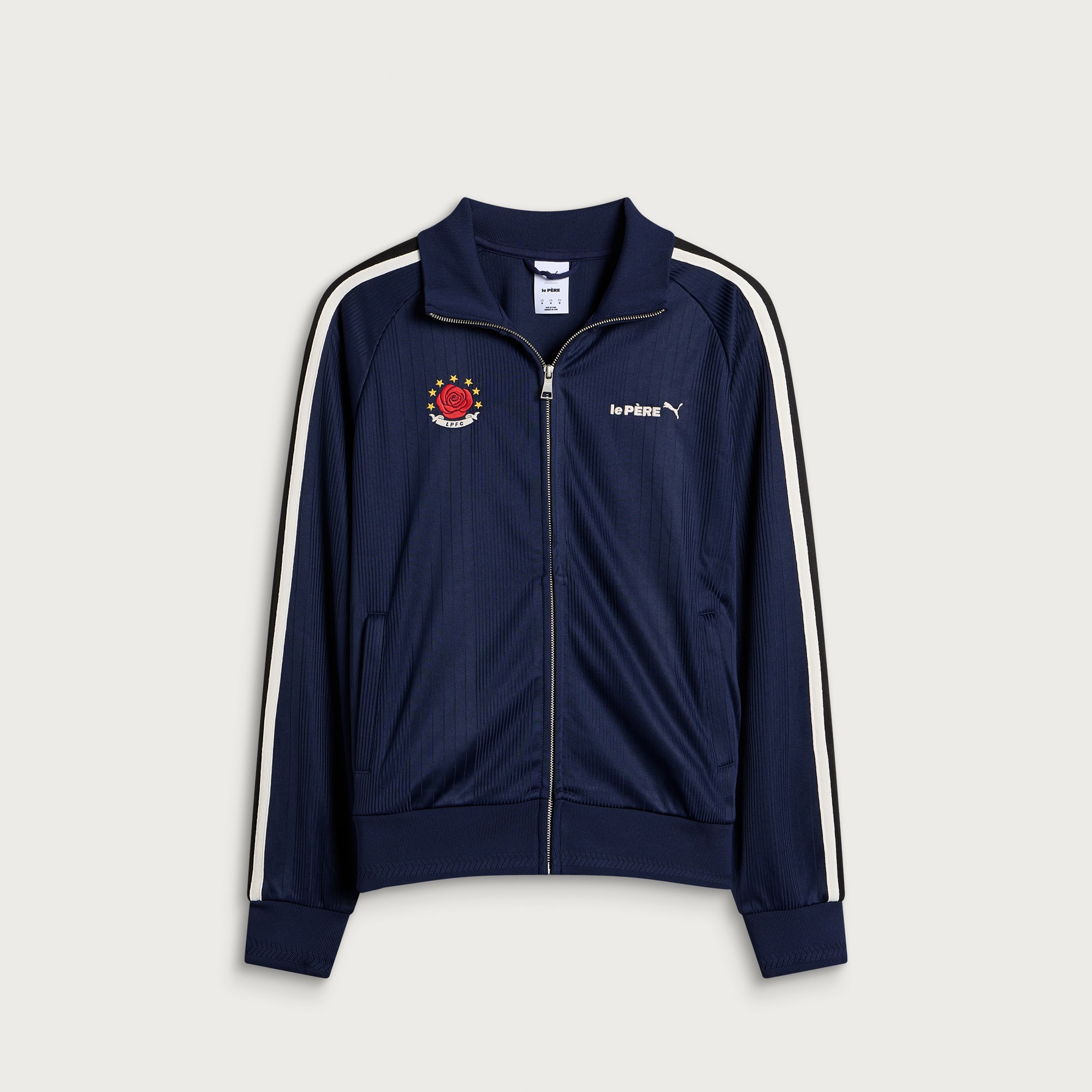 Puma Men's x Le Père T7 Track Top in Navy, Size X-Large