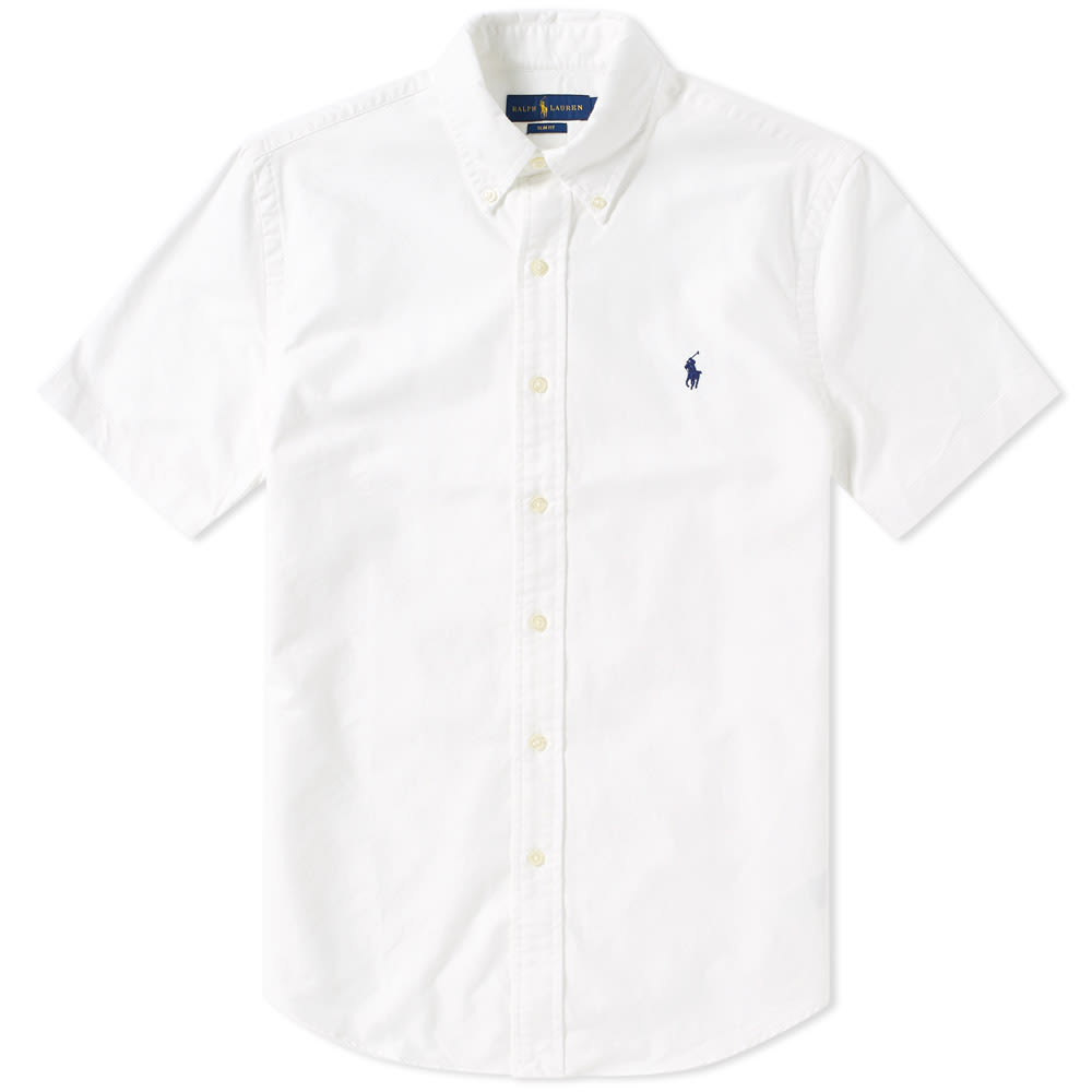 Polo Ralph Lauren Short Sleeve Garment Dyed Oxford Shirt White | END.