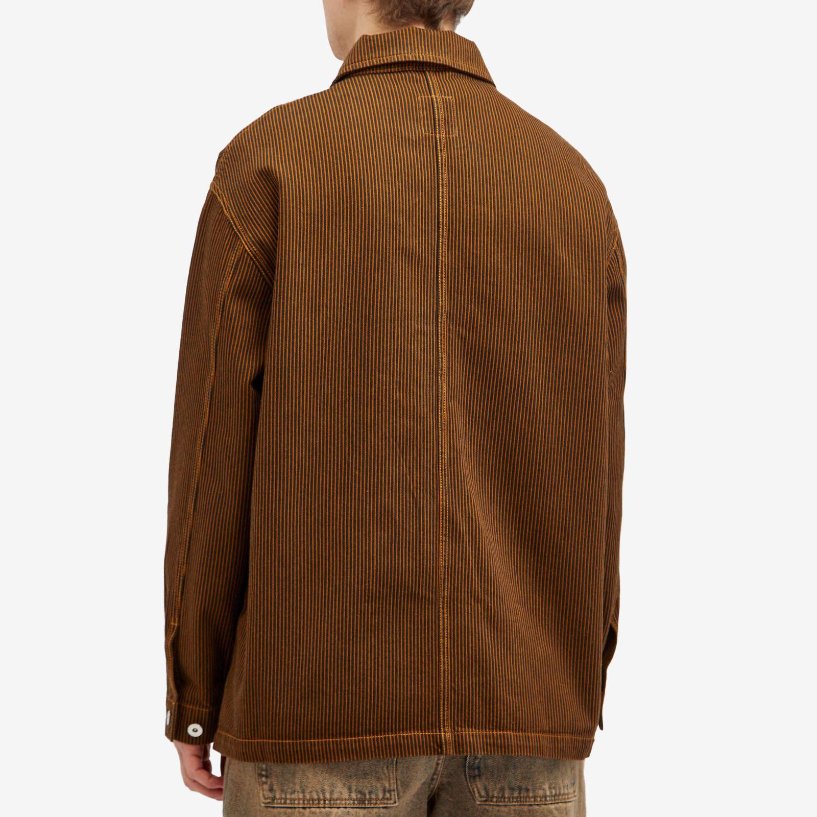 Polar Skate Co. Men's Hickory Stripe Ezra Jacket Rust | PSC-W24-5