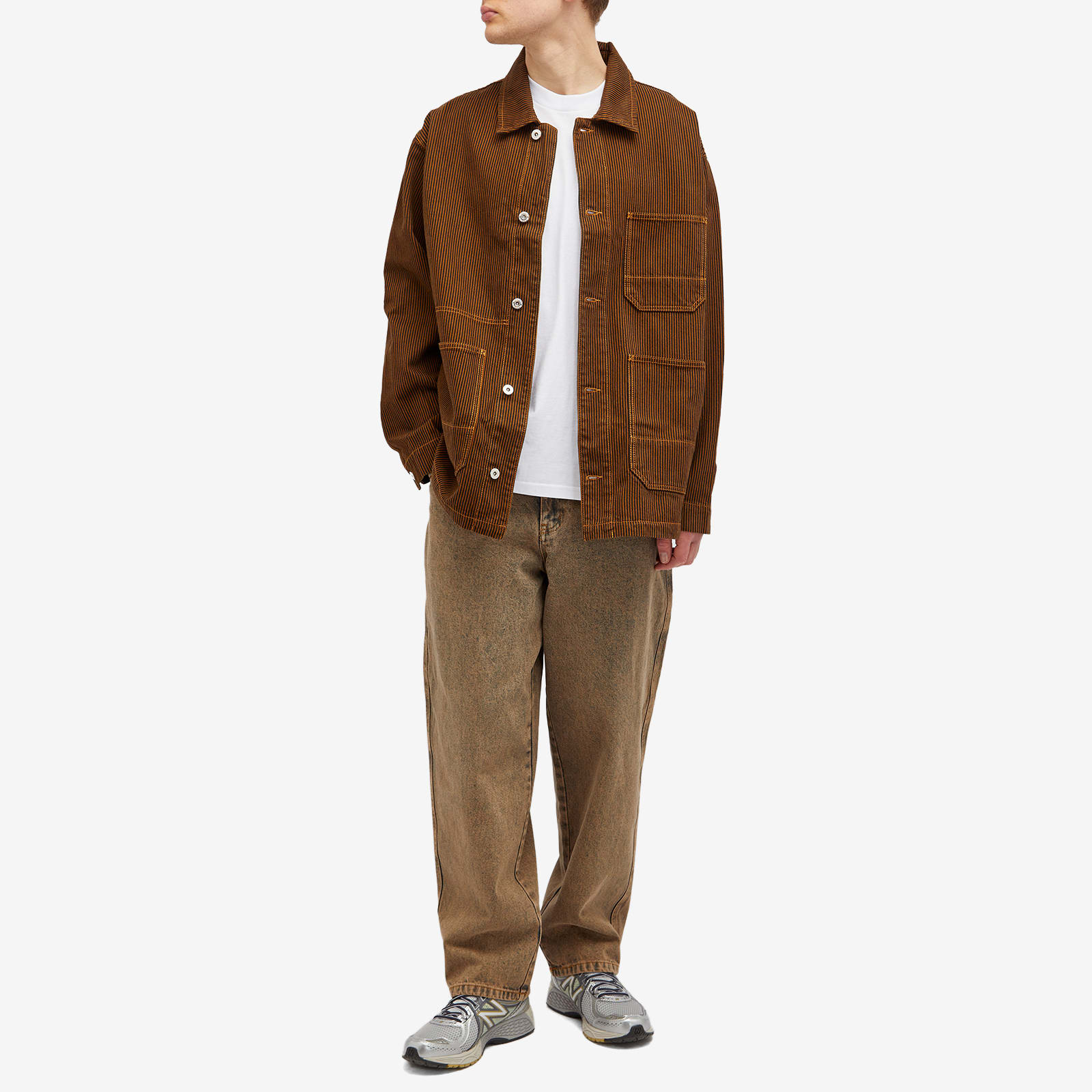 Polar Skate Co. Men's Hickory Stripe Ezra Jacket Rust | PSC-W24-5