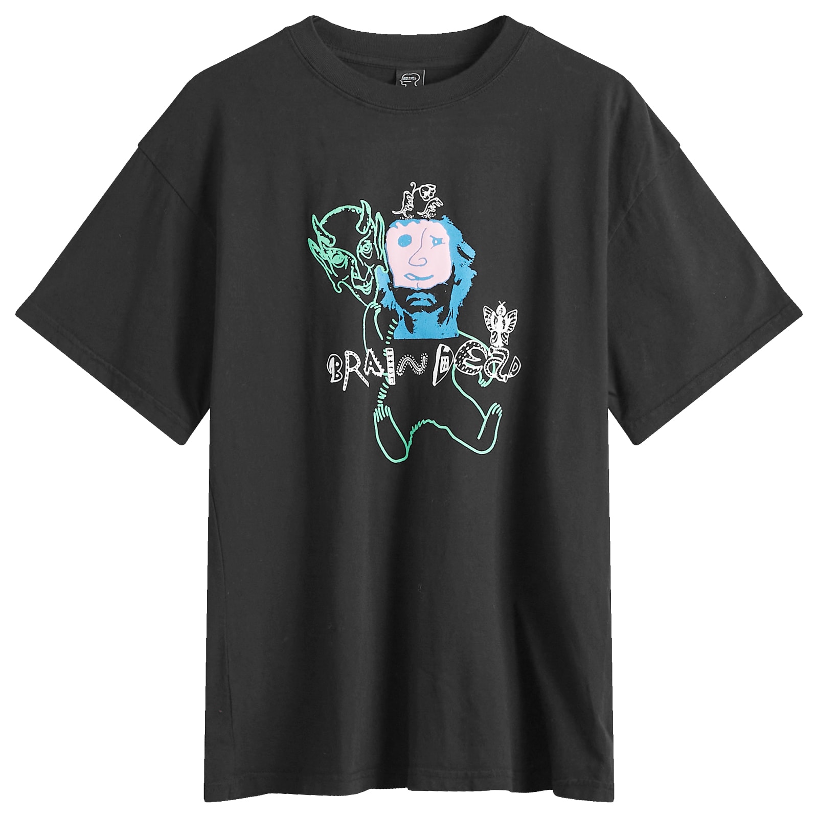 トップス BRAIN DEAD ALIEN TRACTOR T-SHIRT S Alien Tractor T-shirt - Washed Black – Brain Dead