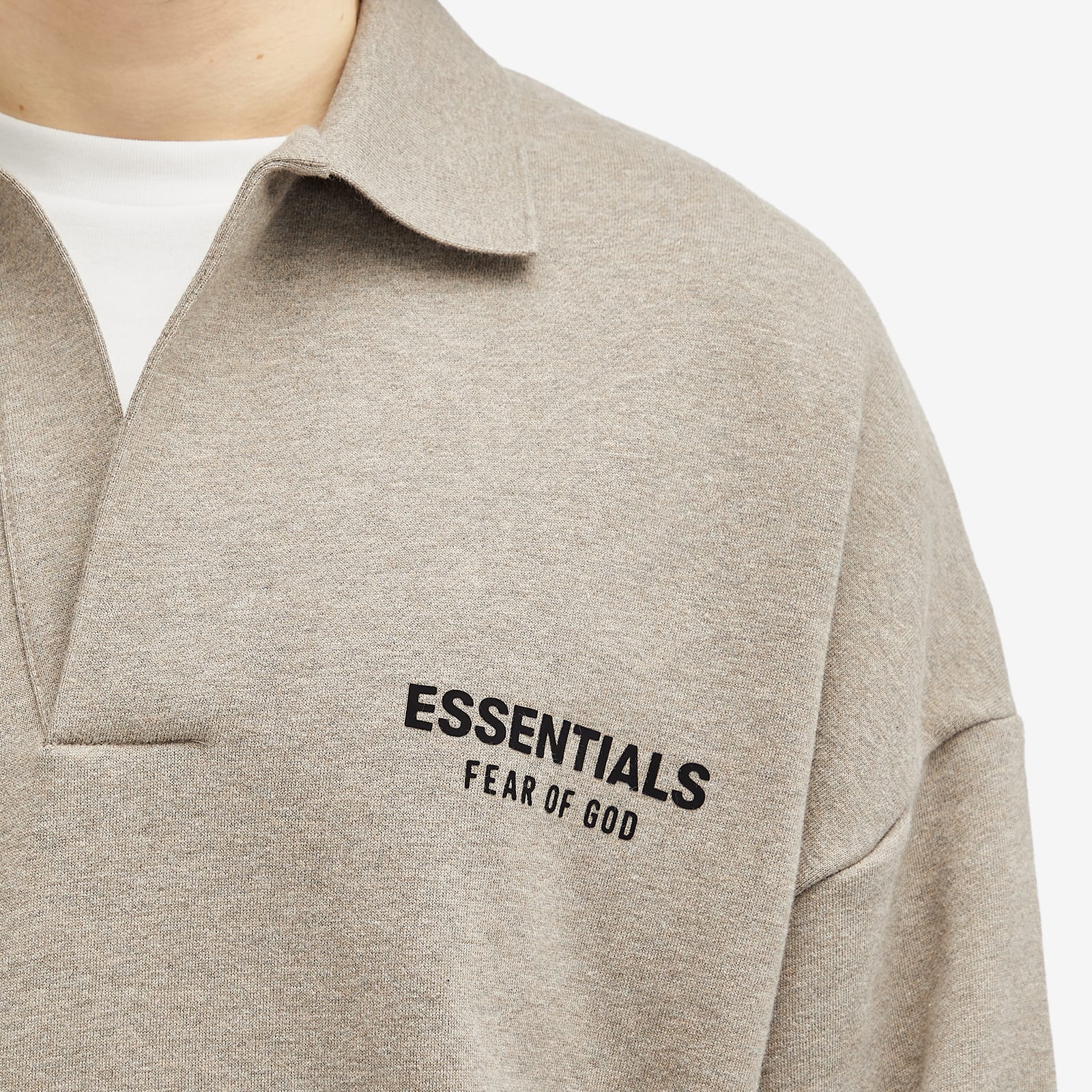 Fear of God ESSENTIALS Men's Core Logo Fleece Polo Sweatshirt
