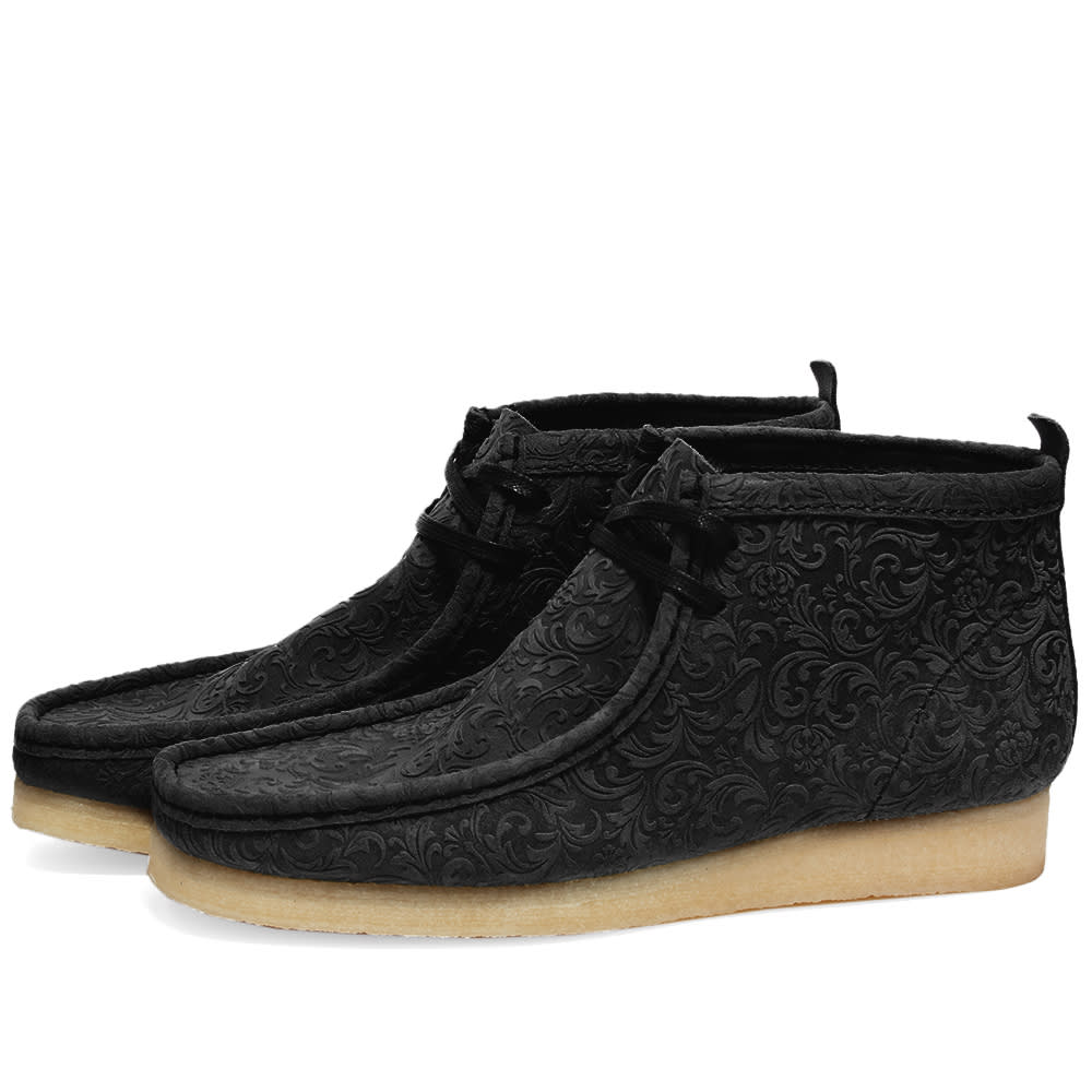 END. x Clarks Originals Oxford Flowers Wallabee Boot 【人気の激安通販】 エンド×クラークスワラビーブーツOxfordFlowersBlackFloral ブーツ