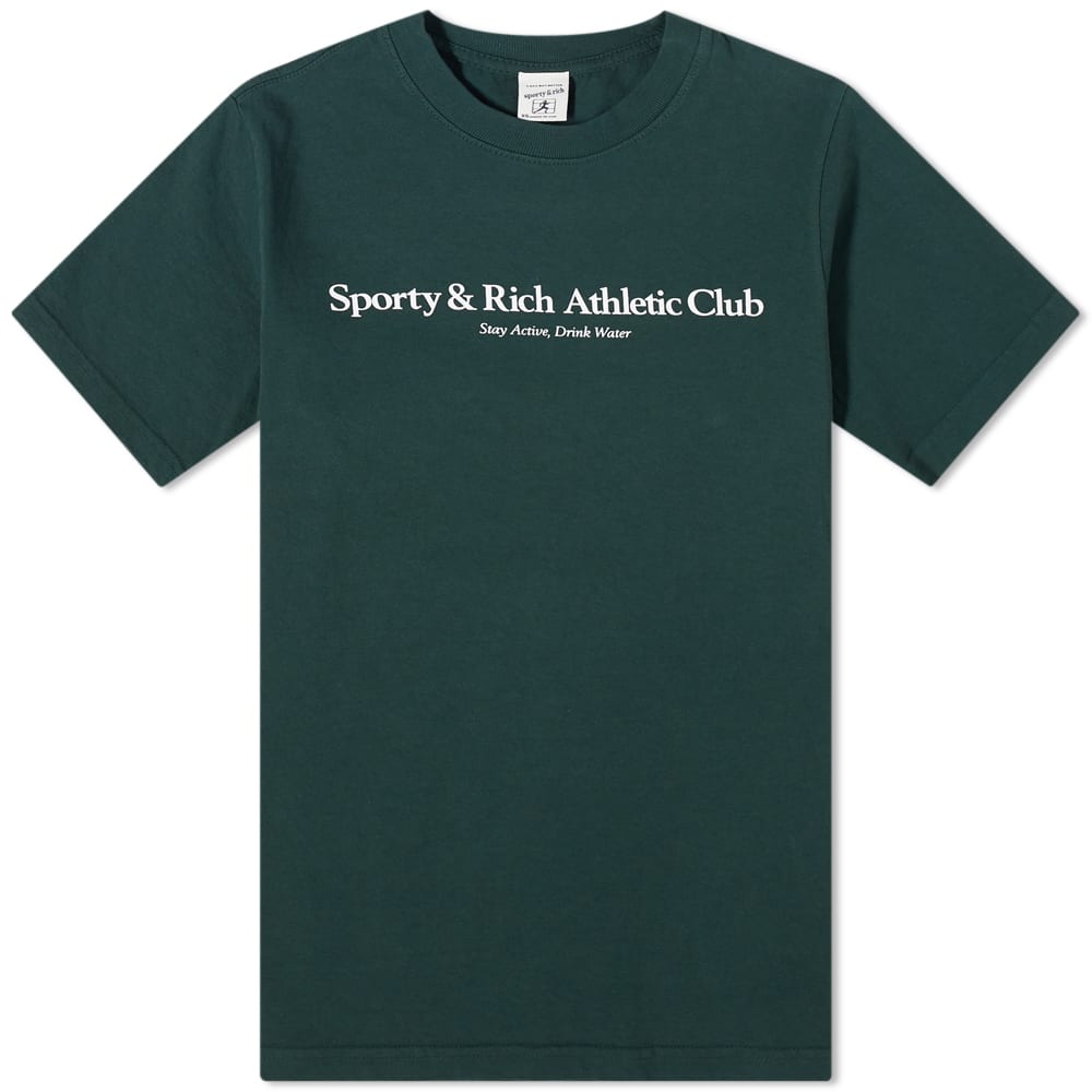 Sporty & Rich Athletic Club TShirt Forest & White END.