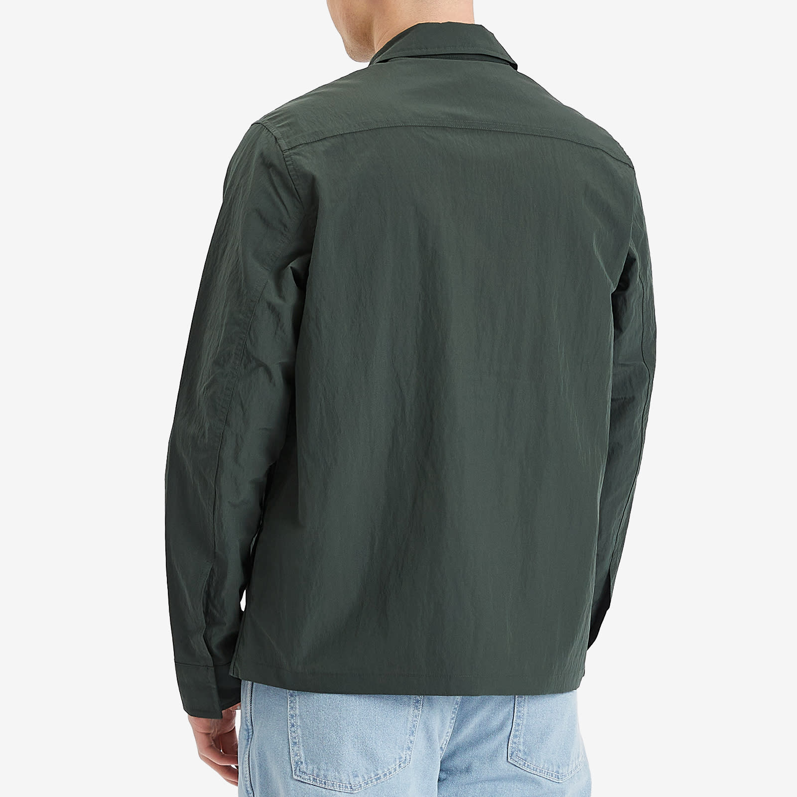 Fred Perry Men's Zip Through Overshirt Court Green | M5684-X89