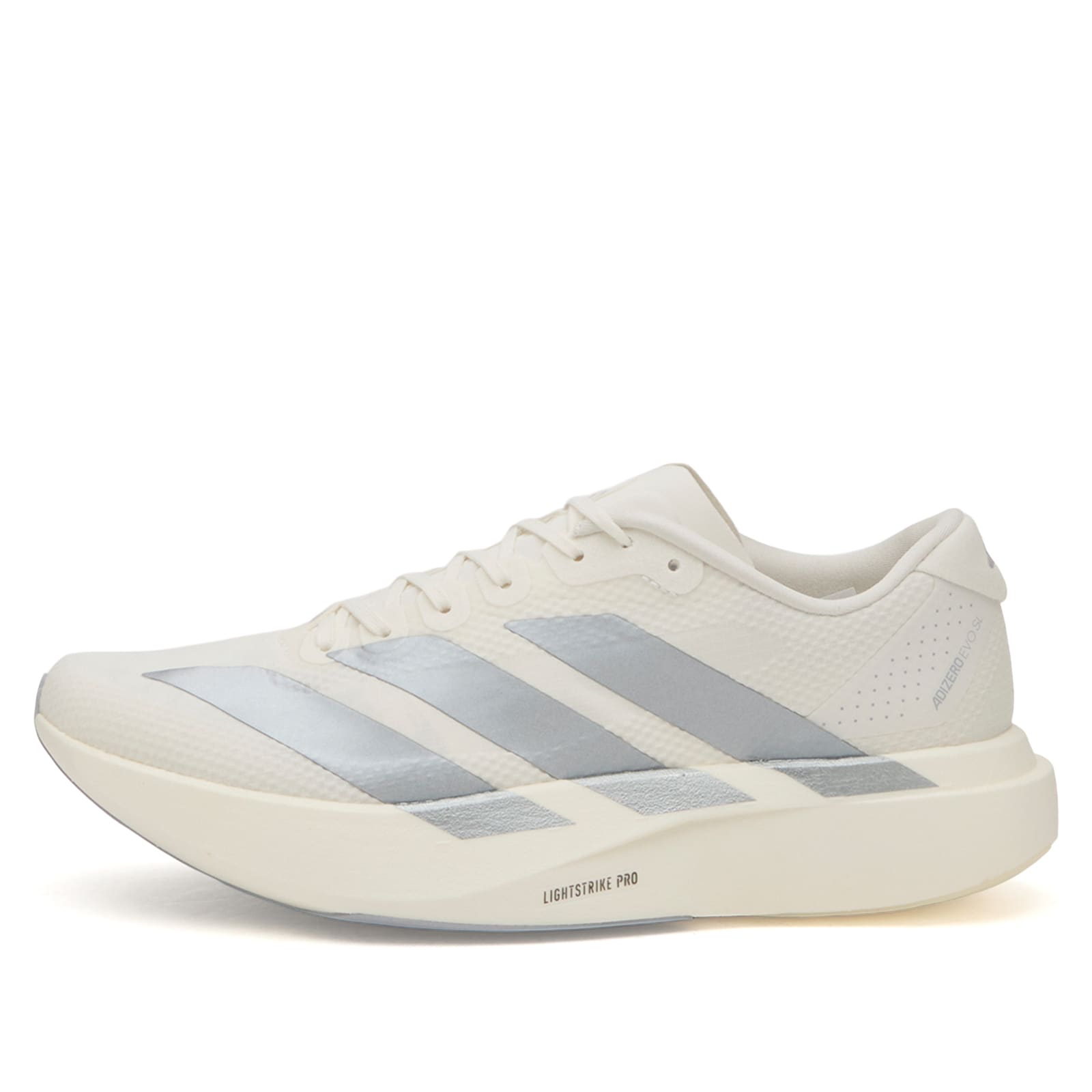 Adidas Running Women's Adidas Adizero Evo SL Woven Sneaker in Core White/Halo Silver - KI6928
