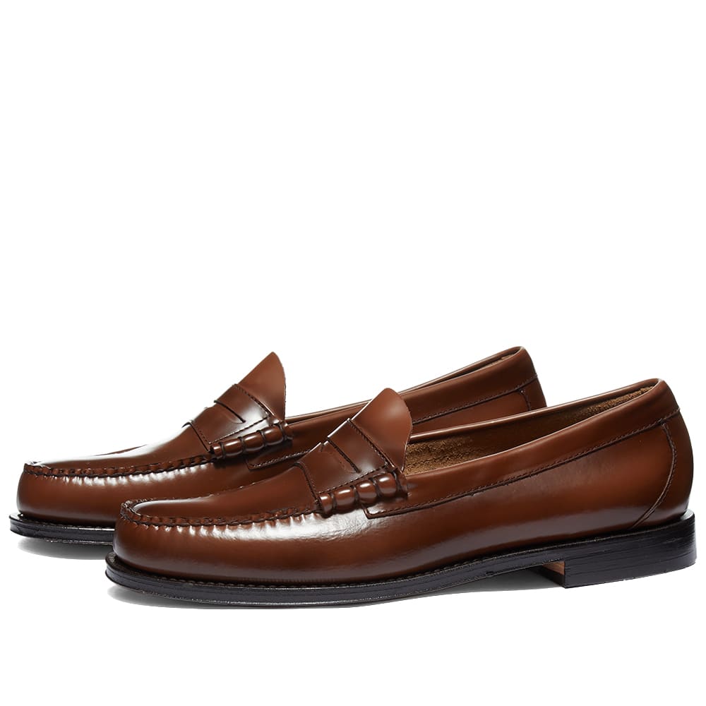 Bass Weejuns Men's Larson Penny Loafer in Mid Brown Leather, Size UK 7.5 | END. Clothing