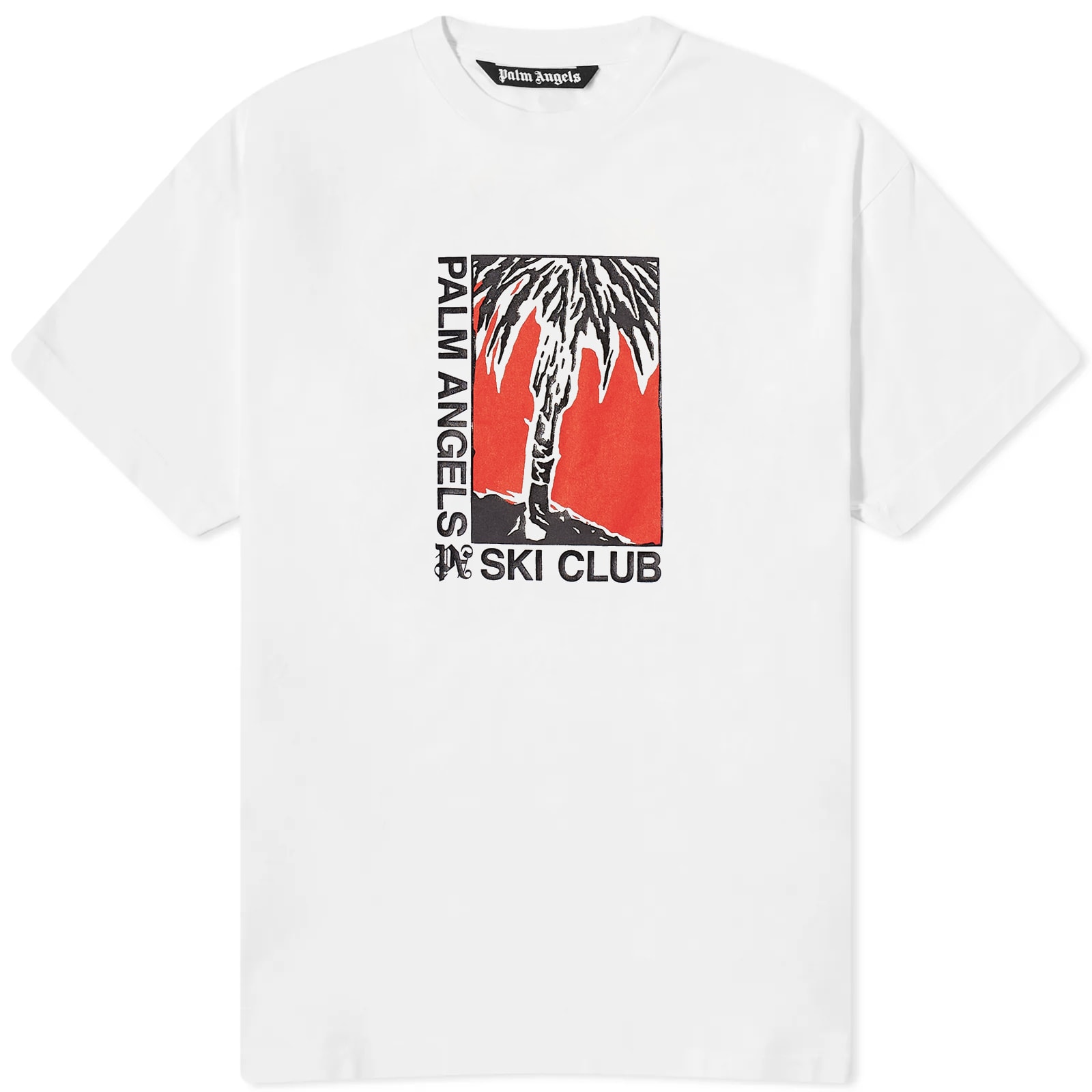 Tシャツ・カットソー Palm Angels PALM SKI CLUB T-SHIRT (PWAA017_R24JER0020110) Palm Angels Palm Ski Club Loose T-Shirt White | END. (JP)