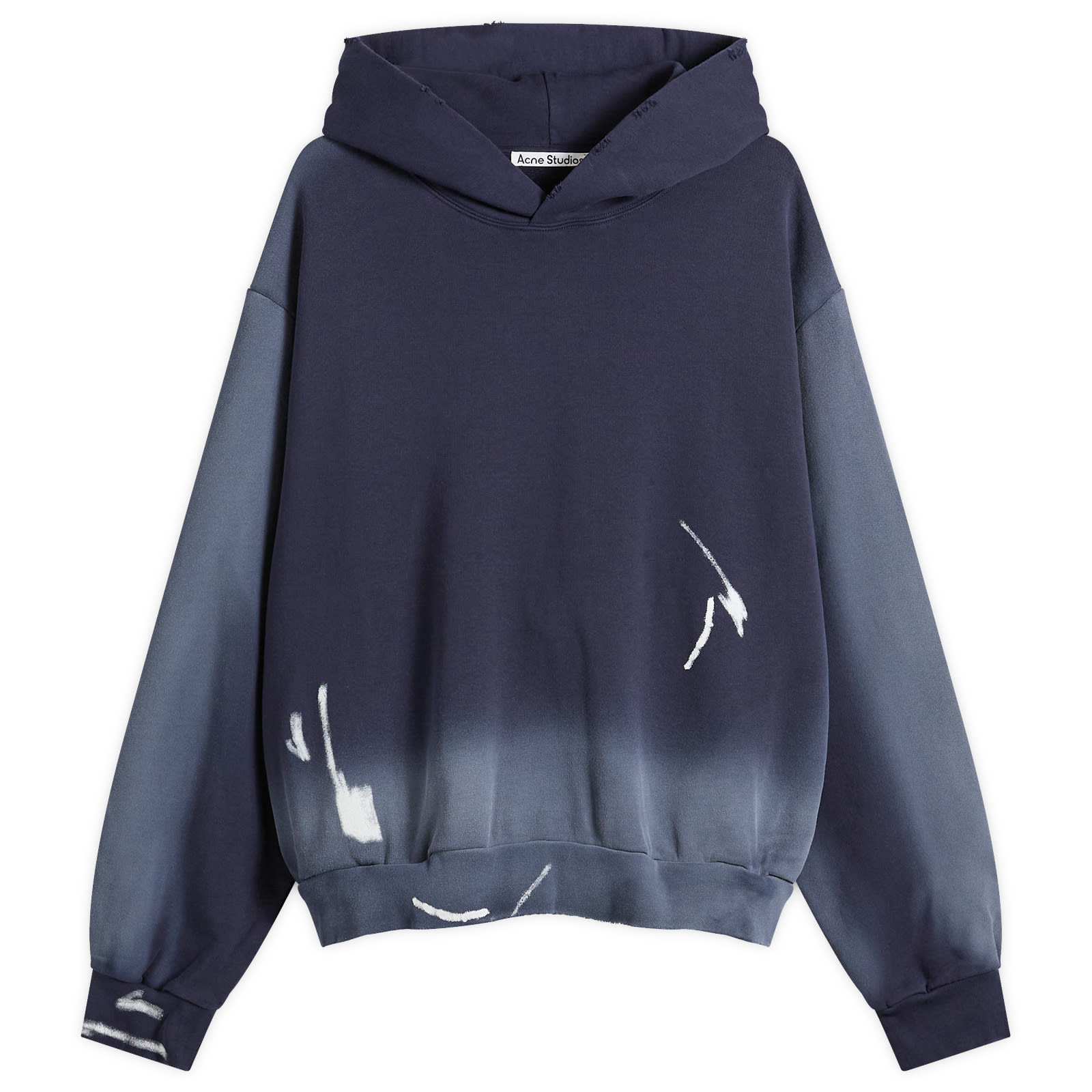 Acne Studios Men’s Bow Spray Print Hoodie Navy Blue