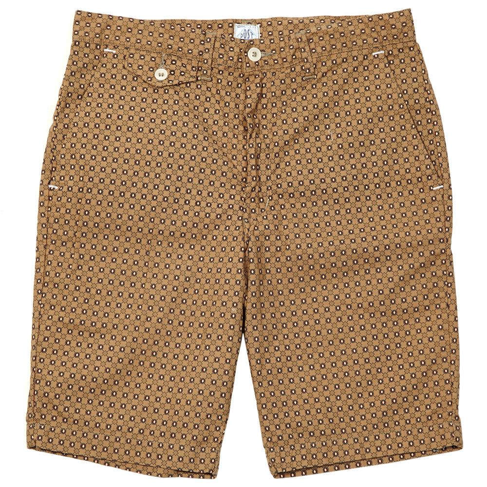 Post Overalls Menpolini Shorts Camel Crests Calico Print | END.