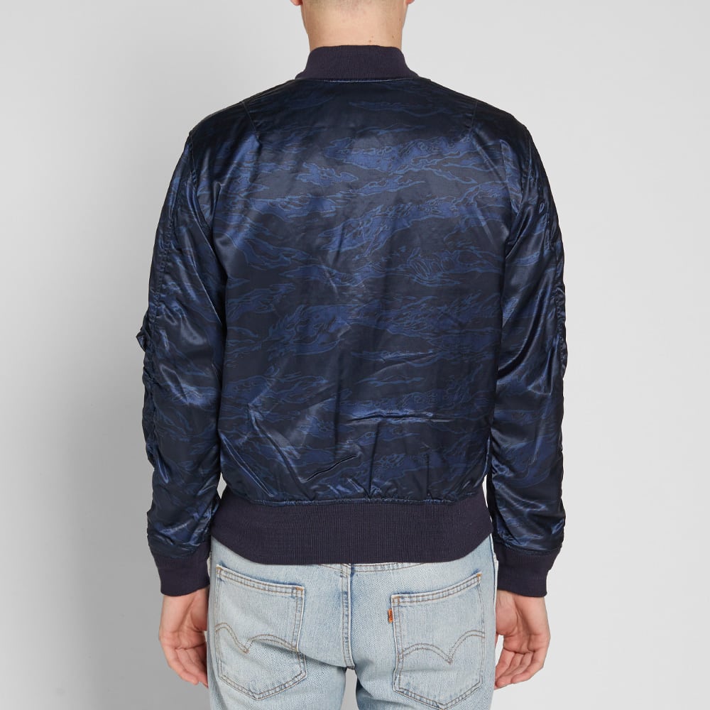 RRL Reversible Souvenir Jacket Tiger Stripe & Camo Blue END.