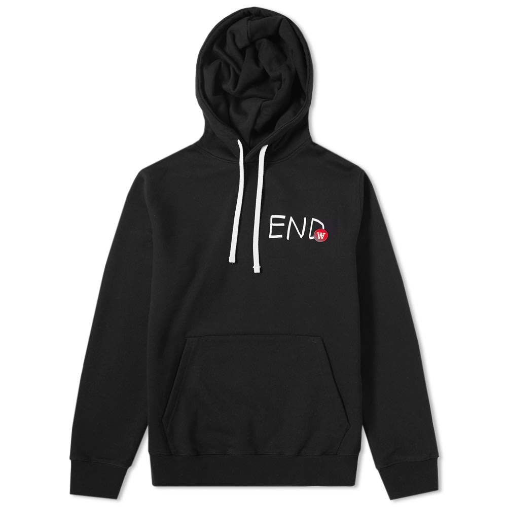 激安の x END. Wood (GB) END. | Black Hoody Logo Ian Wood トップス