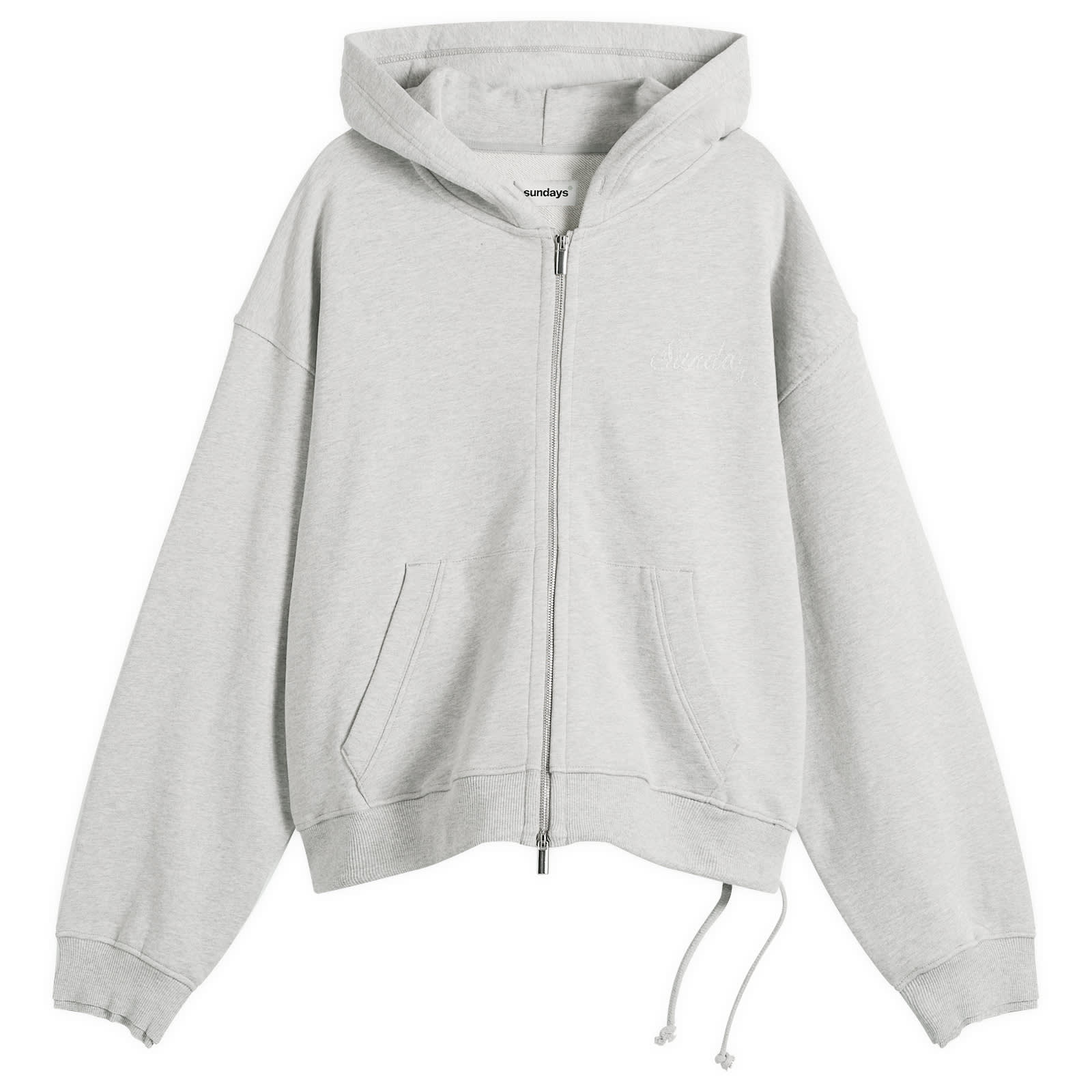 Sundays — Sundays Men's Zip Hoodie in Grey, Size Medium