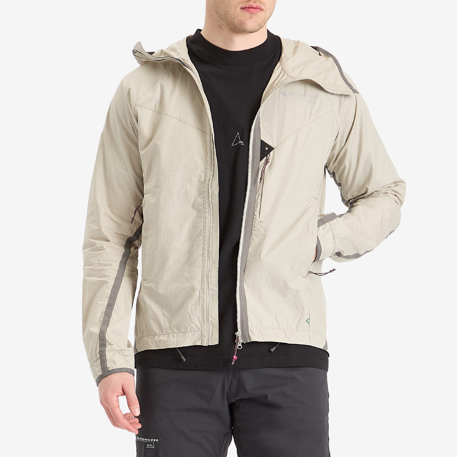 Klättermusen Men’s Ansur Hooded Wind Jacket Dove Raven