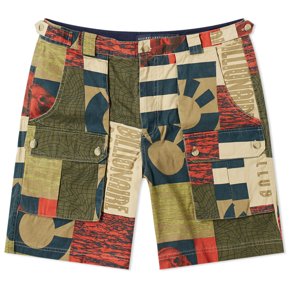 Patchworked to perfection, these ‘Fresh Water’ shorts are a signature summertime style from Billionaire Boys Club. Kitted out with plenty of practical pockets, the cotton pair have a zipped fly and their relaxed fit is adjustable thanks to buttoned cinch tabs.
 
100% Cotton
Cinch Tabs 
Zip Fly
2 Front Pockets 
2 Cargo Pockets
2 Back Pockets