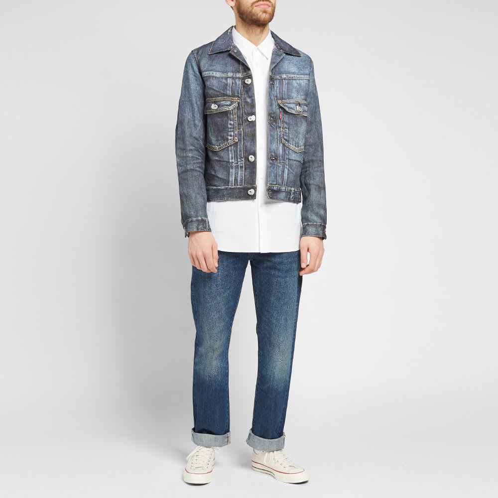 Junya Watanabe MAN eYe x Levi's Damaged Canvas Jacket Indigo | END. (US)