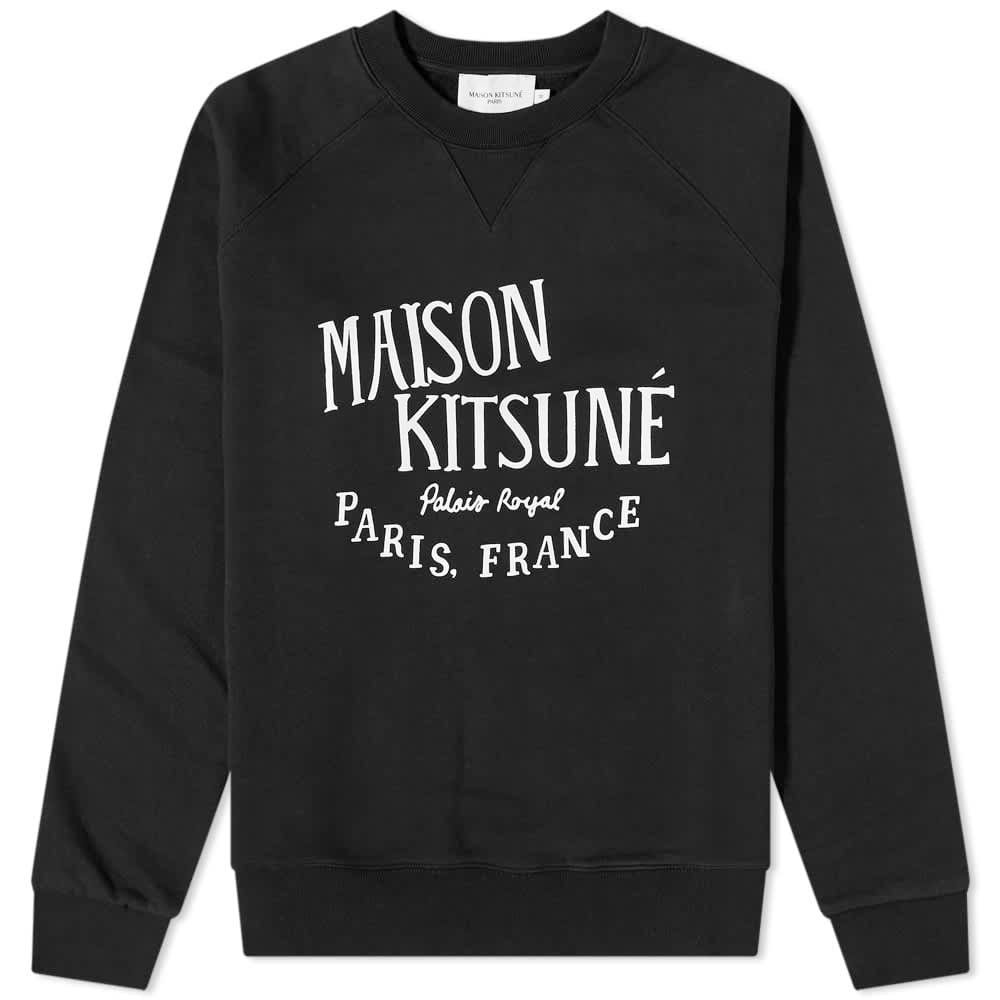 Maison Kitsuné Palais Royal Crew Sweat Black | END. (Global)