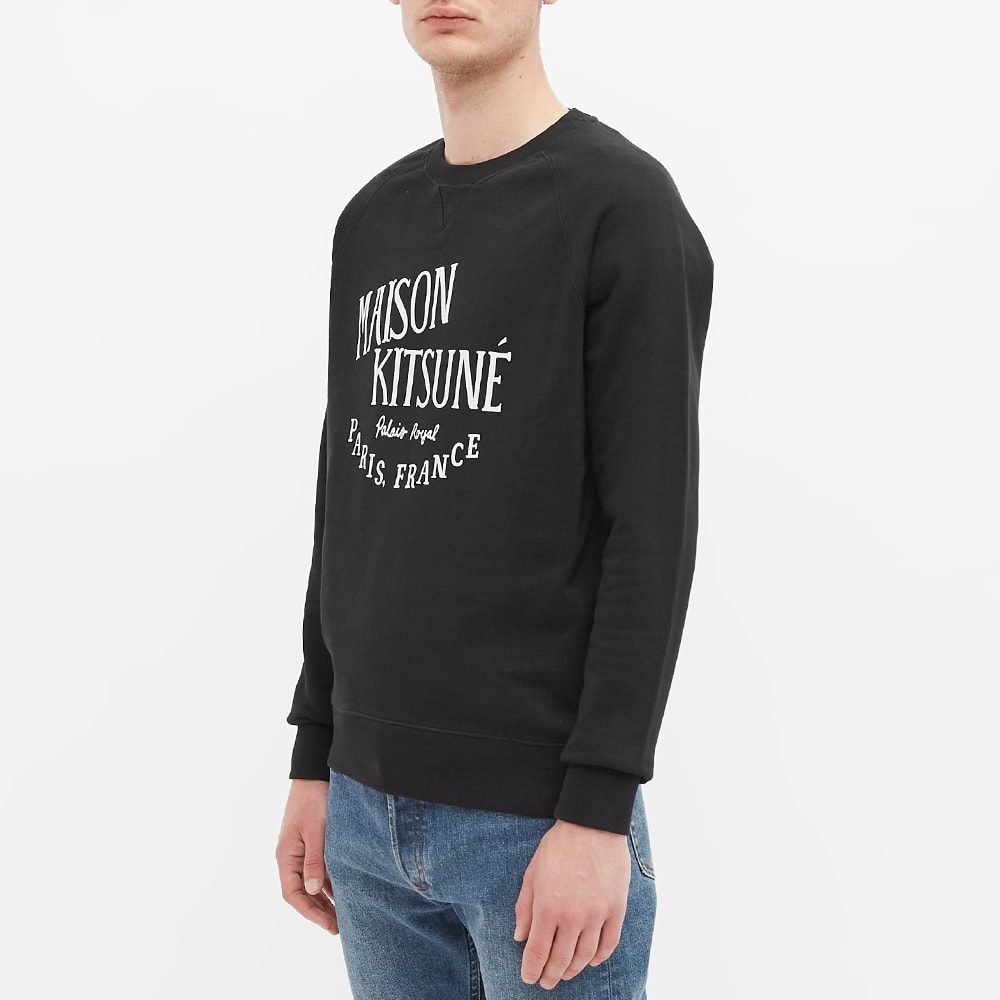 Maison Kitsuné Palais Royal Crew Sweat Black | END. (Global)