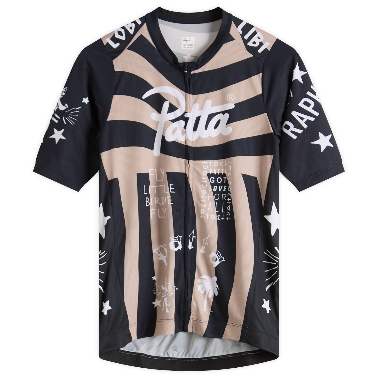 ウェア Rapha+Patta Men's ProTeam TrainingJersey Patta x Rapha Men's Pro Team Training Jersey (Black/Stone