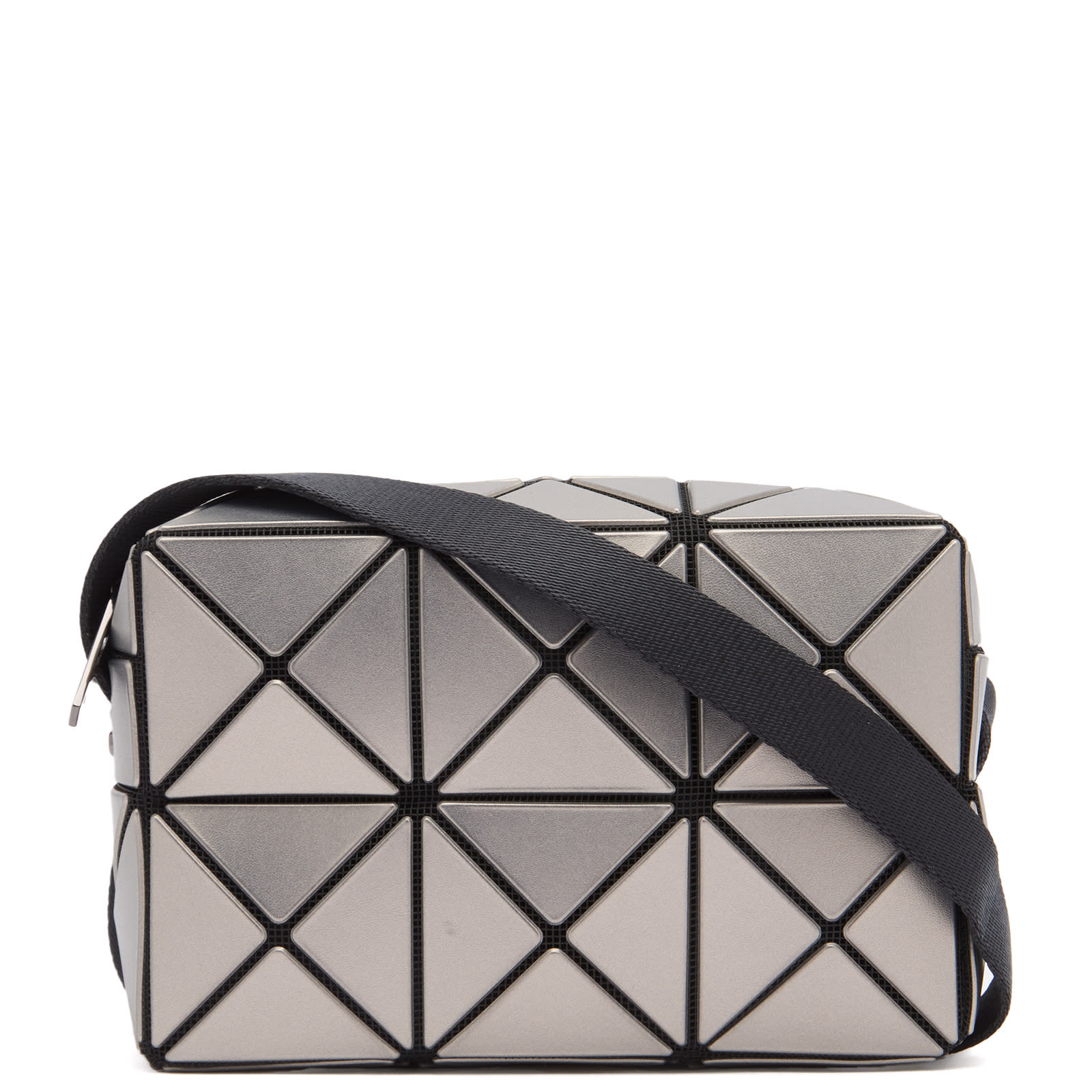 BAO BAO ISSEY MIYAKE Cuboid Metallic Shoulder Bag Silver