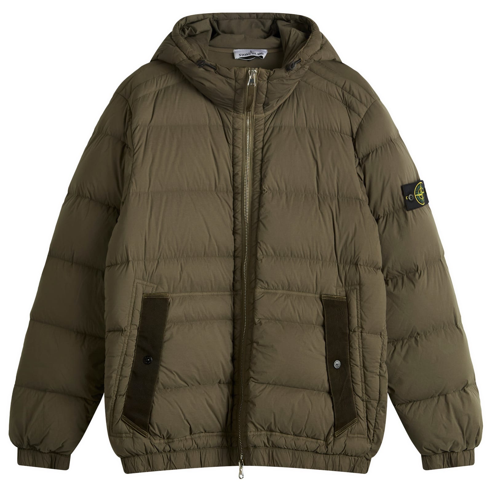 Stone Island Men's Military Green Seamless Tunnel Nylon Down-Tc Jacket