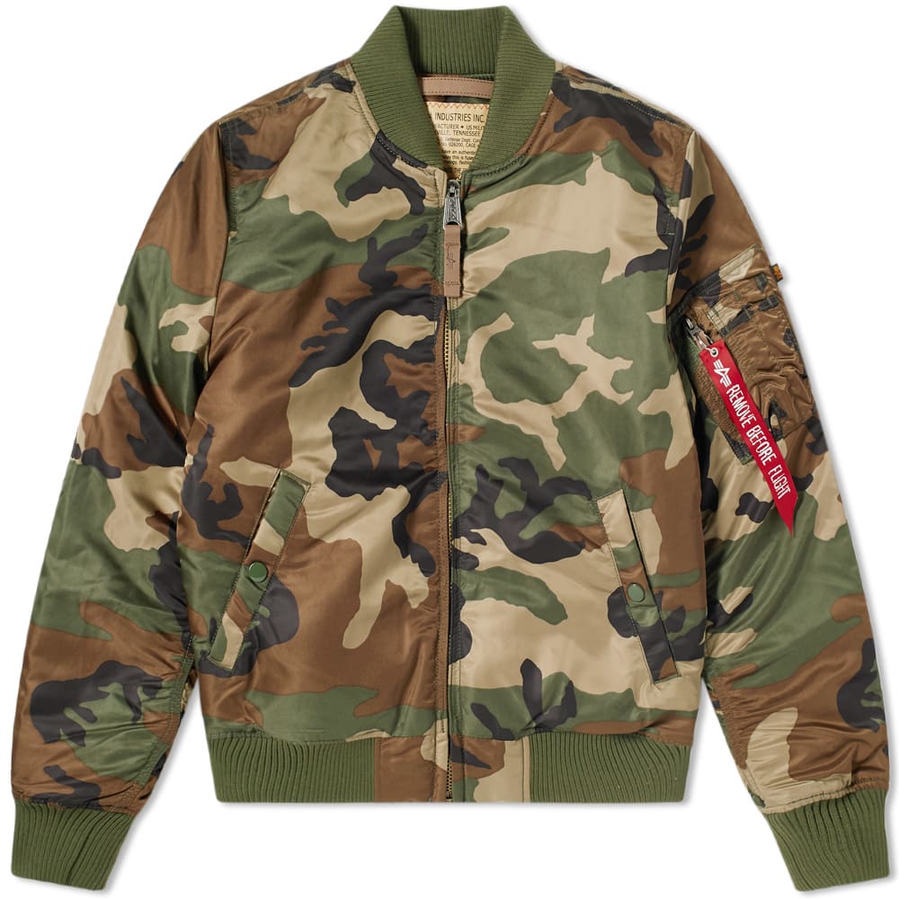 Alpha Industries MA-1 VF 59 Flight Jacket Woodland Camo | END.