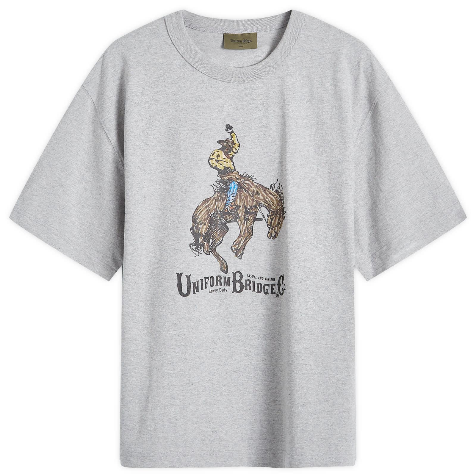 Uniform Bridge Men’s Cowboy T-Shirt Grey Melange
