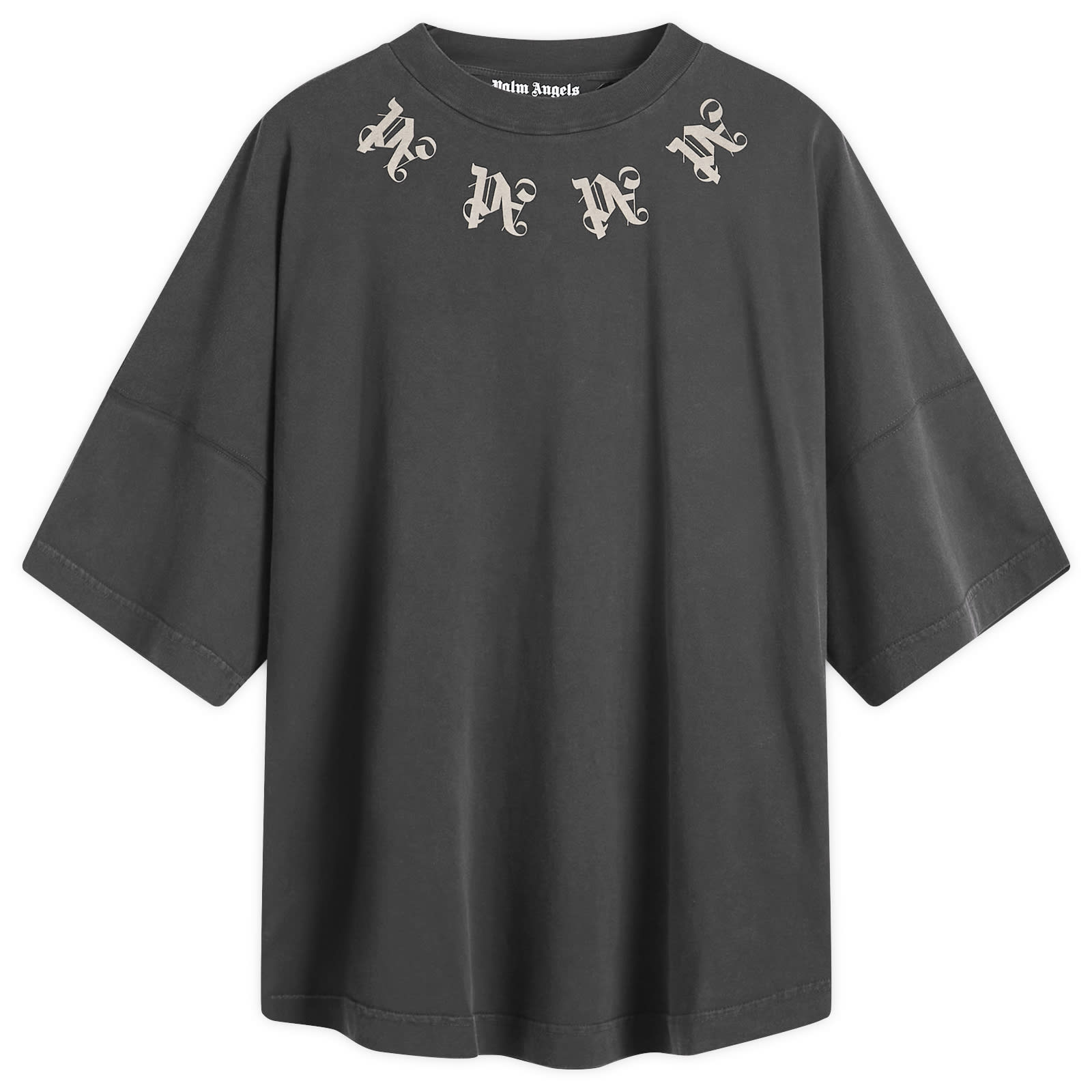 【関税無・国内発】 Palm Angels / Statement Monogram T-Shirt PALM ANGELS | Statement Monogram T-Shirt | Men | Black/Grey