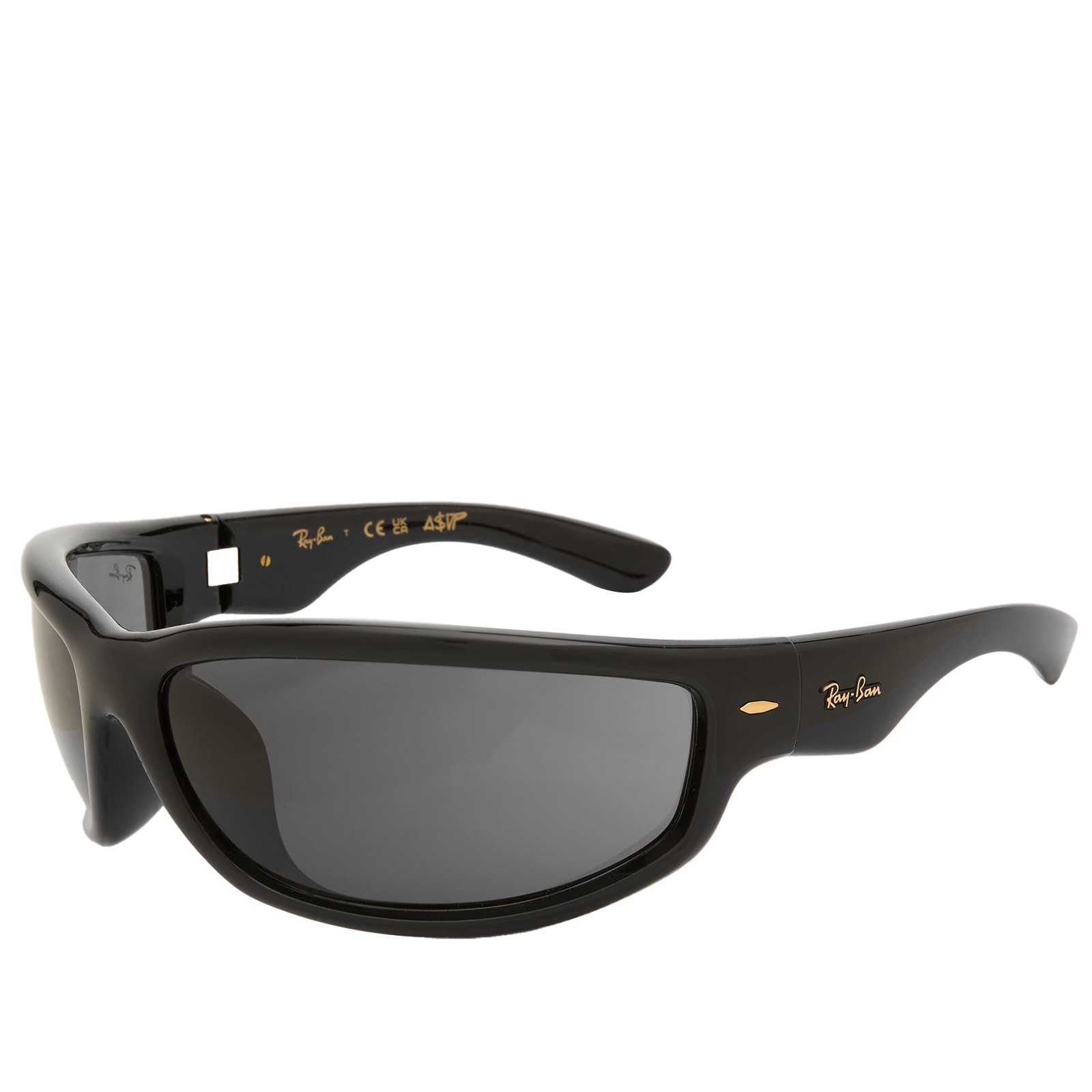 Ray-Ban Men’s x A$AP Rocky Ultra Wrap 003 Sunglasses Black/Dark Grey