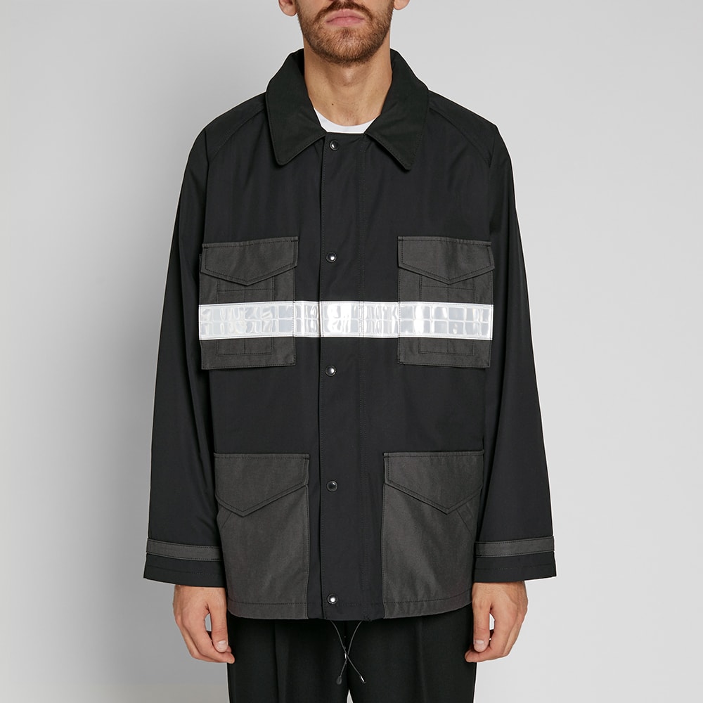 Junya Watanabe MAN Eye Reflective Taped M65 Jacket Black | END.