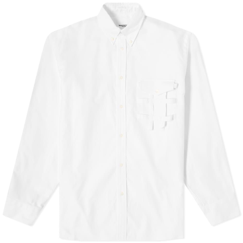 TAKAHIROMIYASHITA TheSoloist. Side Back Zip Button Down Shirt White