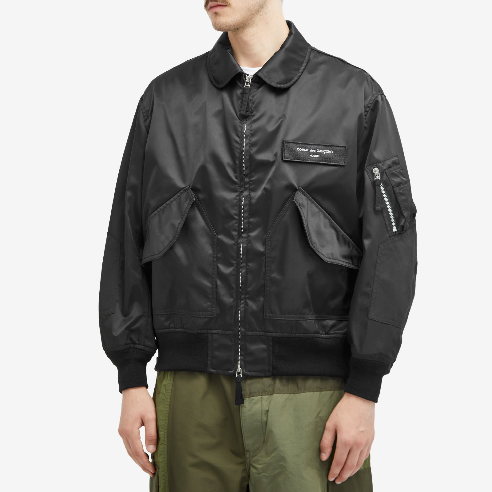 Comme des Garçons Homme Men's Triple Layers Bomber Jacket