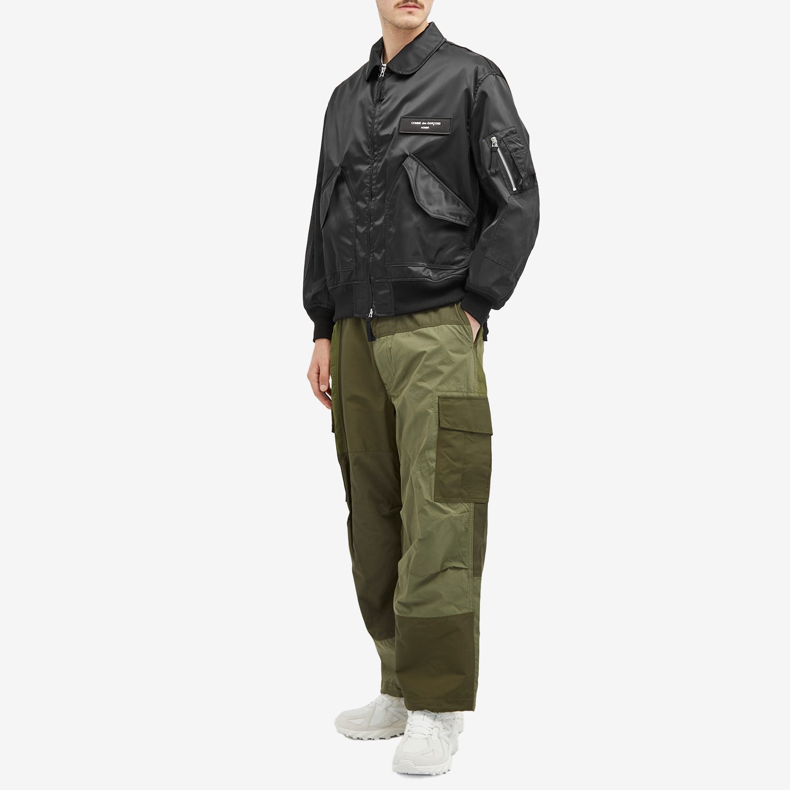 Comme des Garçons Homme Men's Triple Layers Bomber Jacket Black