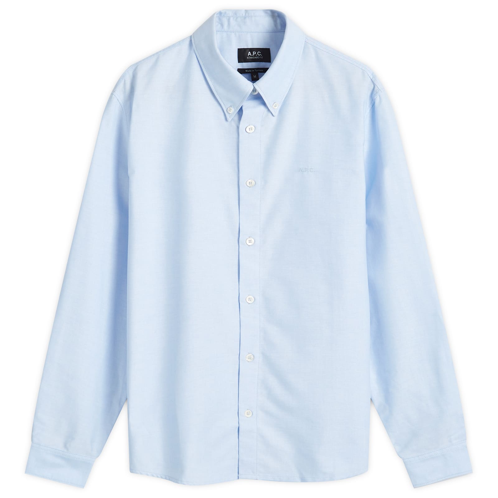 Tシャツ・カットソー A.P.C. SS25 Light blue oxford Greg shirt (COECKH12499 IAB) Greg shirt | Striped organic Oxford cloth | A.P.C. Ready to Wear