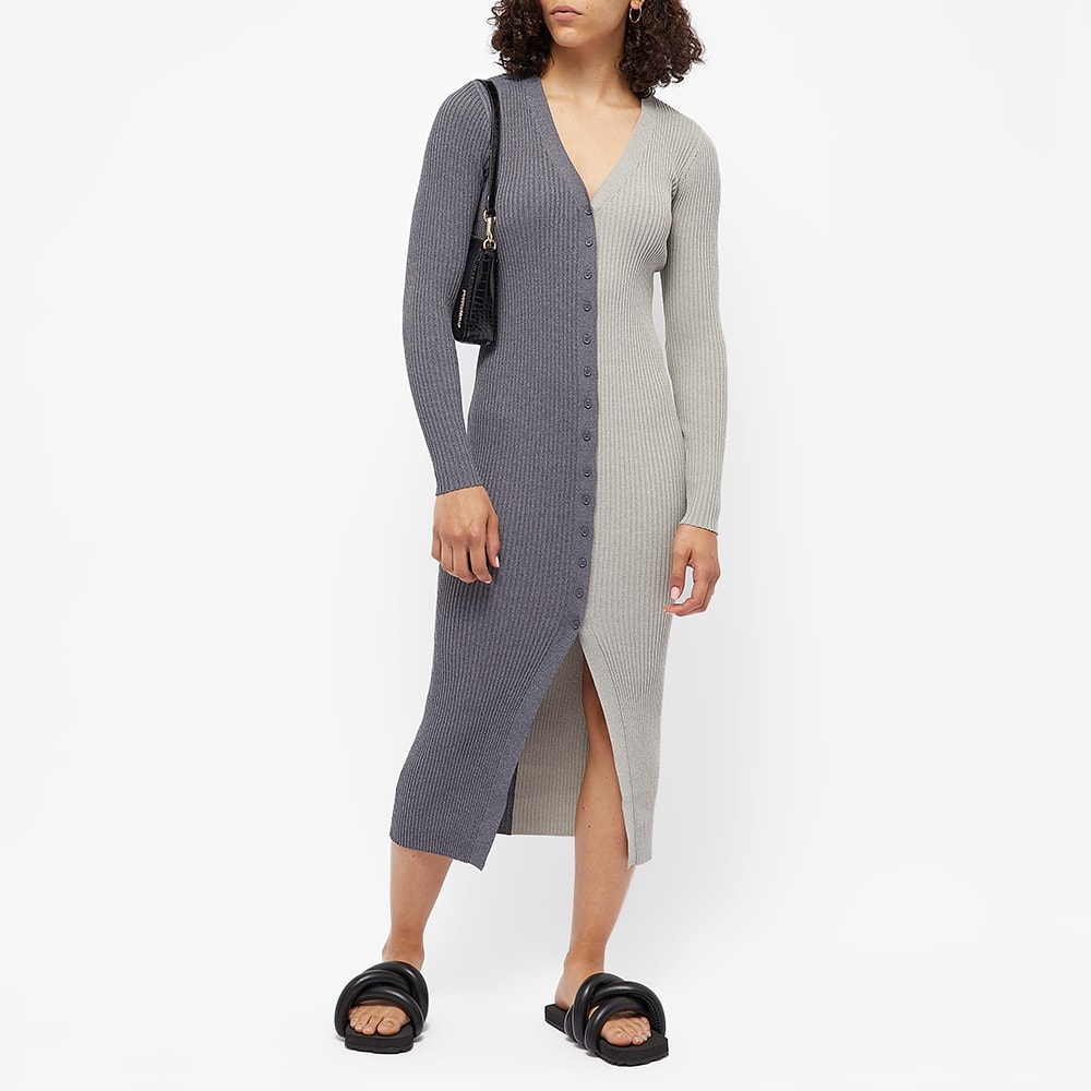 STAUD Shoko Sweater Dress Grey & Charcoal | END.