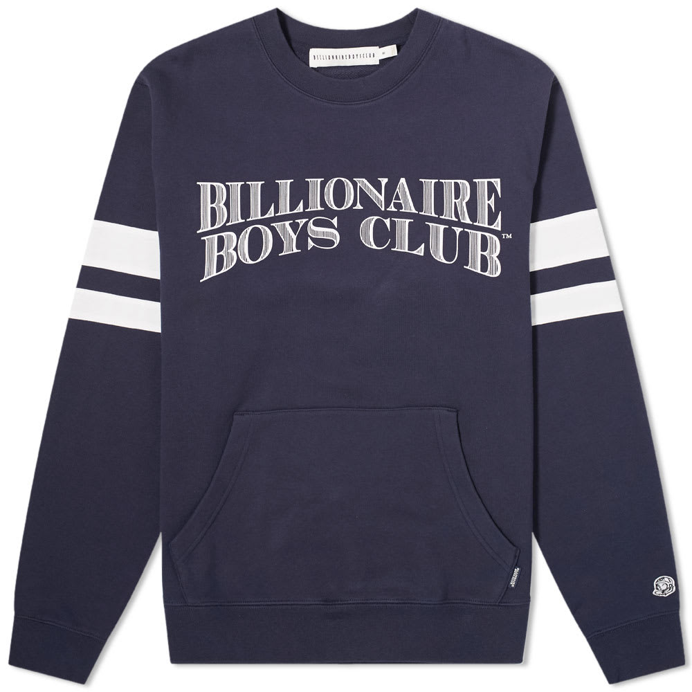 A celebration of 50 years since the moon landings, this navy cotton sweat from Billionaire Boys Club is detailed with playful astronaut embroidery at the cuff and collar. Sticking to the label’s signature varsity-streetwear style, it’s detailed with athletic stripes and signed off with dollar bill inspired branding.100% CottonPouch PocketPrinted BrandingRibbed Trims