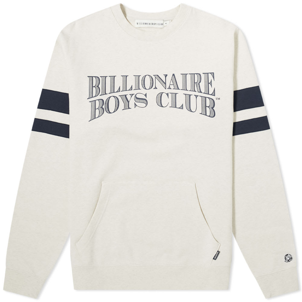 Billionaire Boys Club commemorates the 50th anniversary of the moon landings this season, detailing pieces like this cotton crew sweat with astronaut embroidery at the cuff and collar. A nod to its name and "wealth is of the heart and mind, not the pocket" mantra, it’s signed off with the label’s logo in dollar bill branding.100% CottonPouch PocketPrinted BrandingRibbed Trims