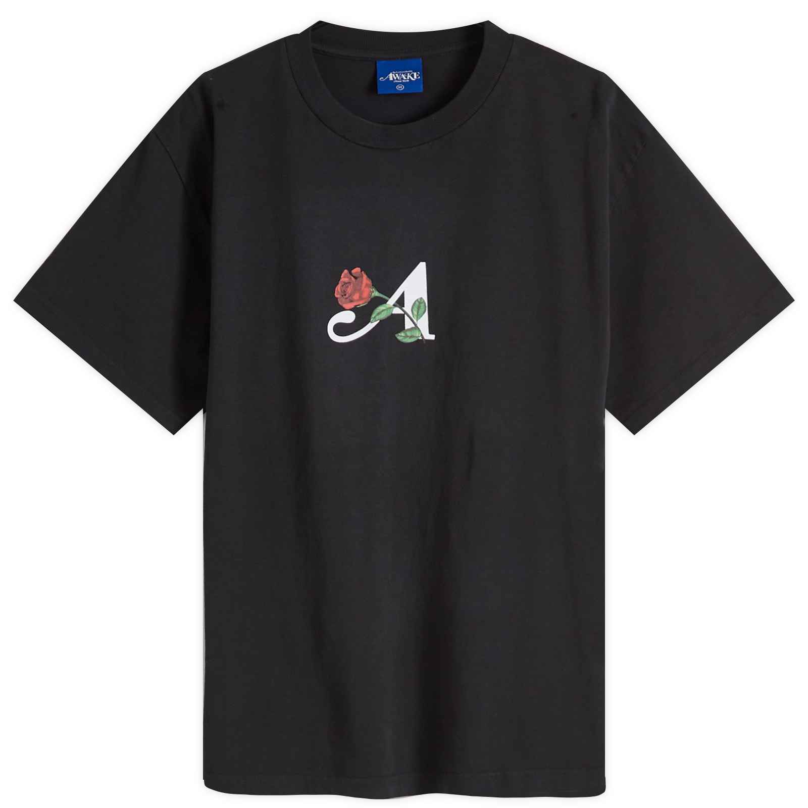 AWAKE NY ローズロゴ Tシャツ グレー ホワイト コットン100％ Awake NY Flower Classic T-Shirt Washed Black | END. (AR)