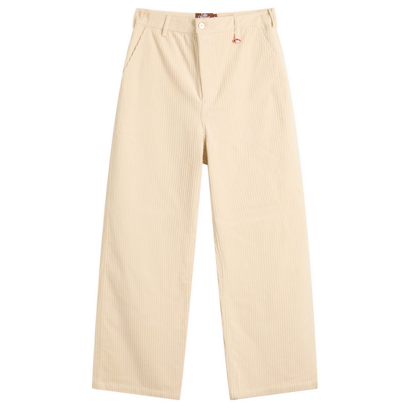 Late Checkout Men’s White Corduroy Work Trousers