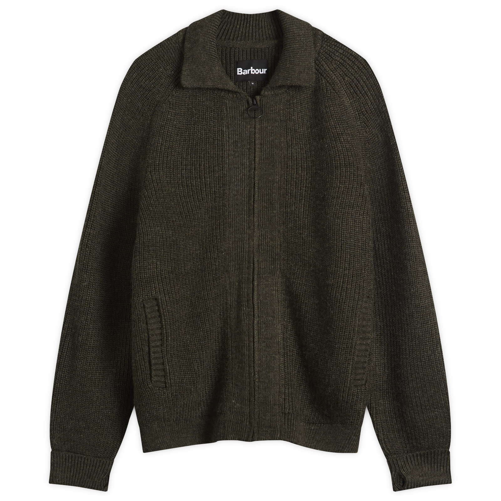 Barbour Men’s Heritage + Garthman Zip Cardigan Olive Ink