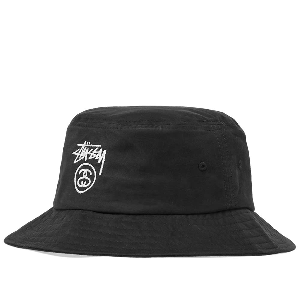 stussy stock logo bucket hat