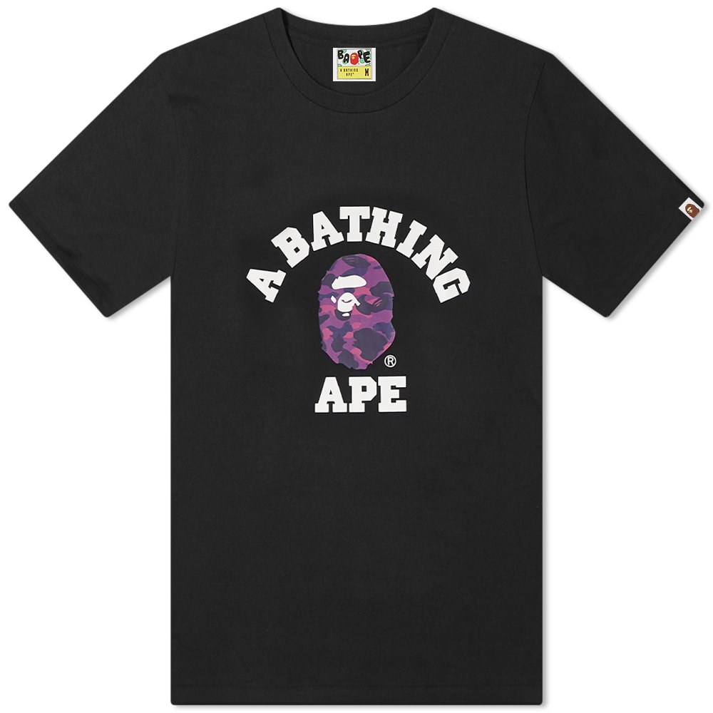 purple a bathing ape shirt