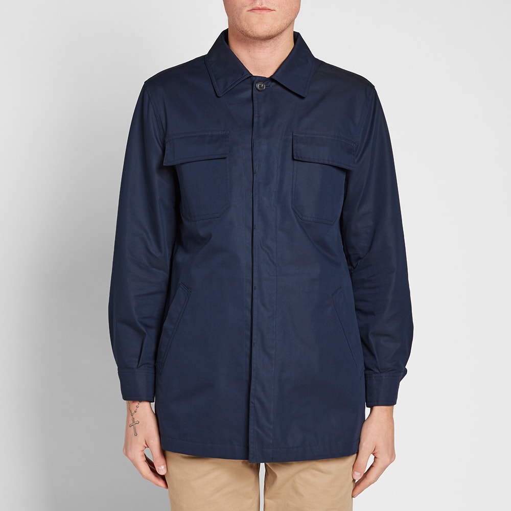 Mackintosh Cotton Shirt Jacket Navy | END. (Europe)