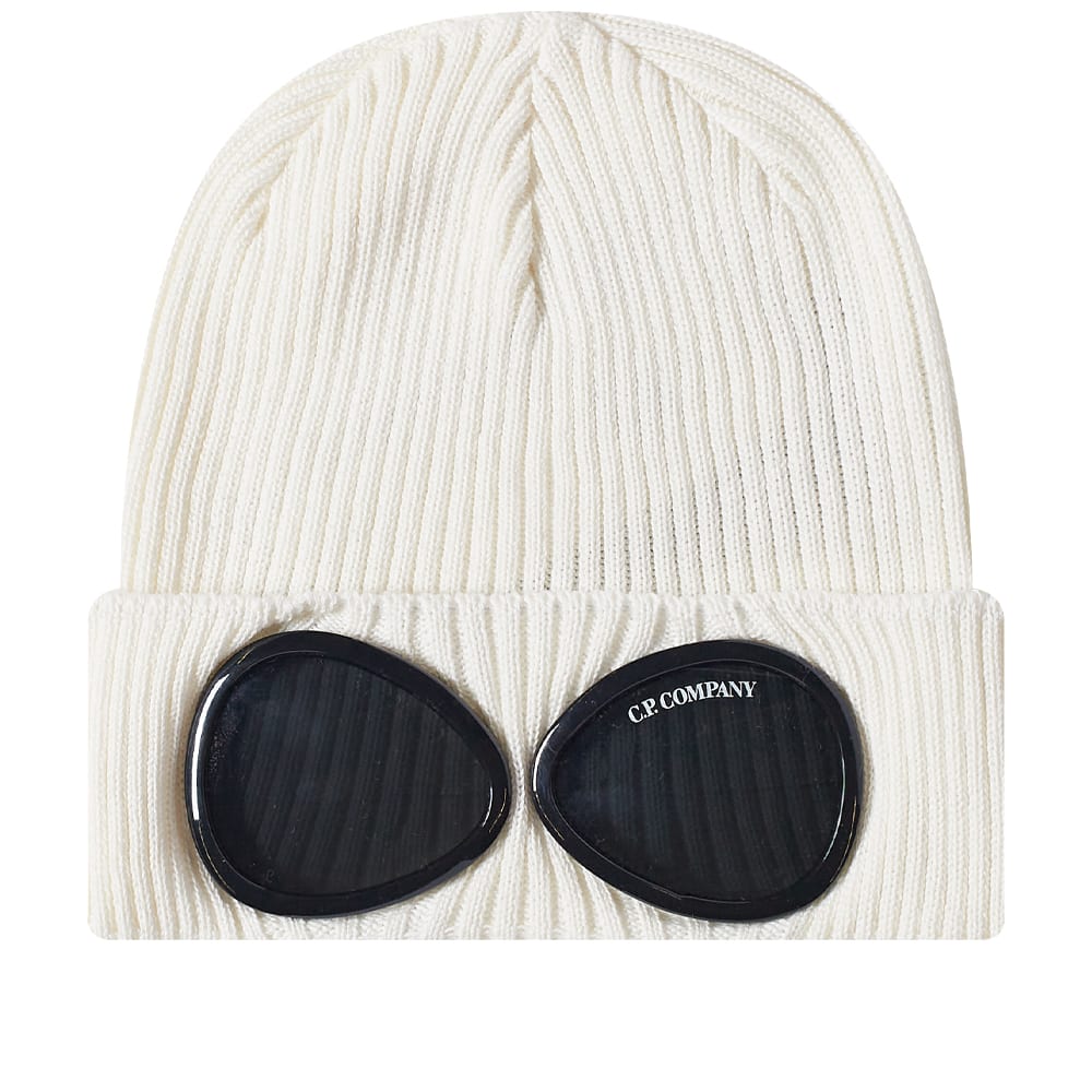 C.P. Company Goggle Beanie Gauze White 