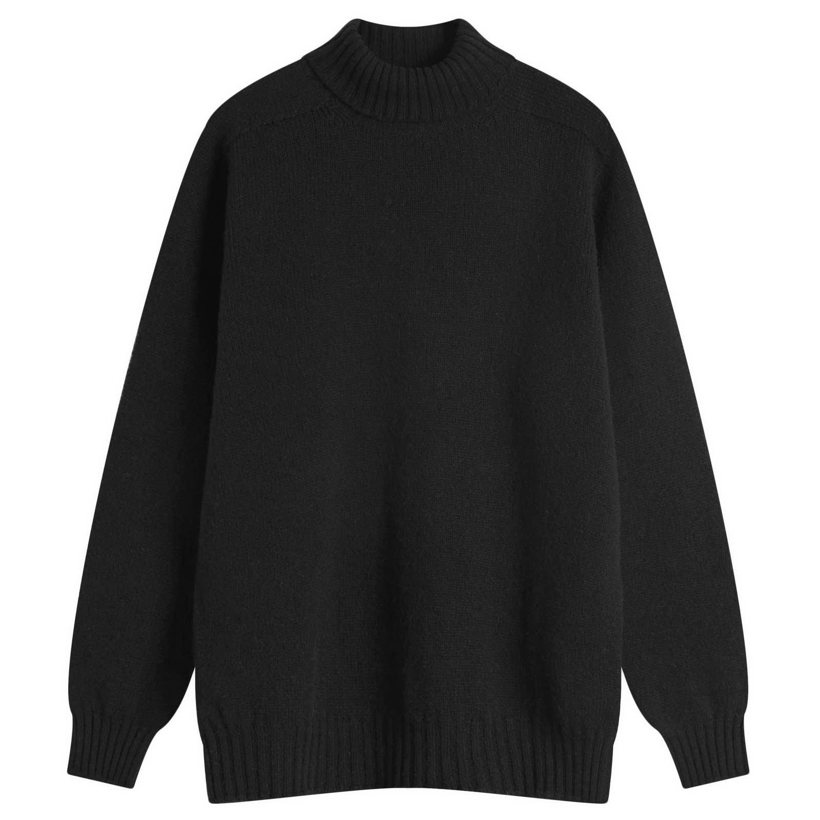 Jamieson's of Shetland Men's Roll Neck Knit Black - Curated Menswear