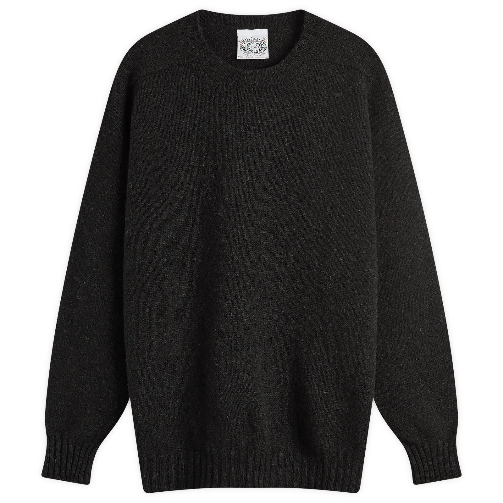 トップス EVCON JAMIESONS CREW NECK KNIT BLACK MIX Jamieson's of Shetland Crew Knit Black Mix | END. (US)
